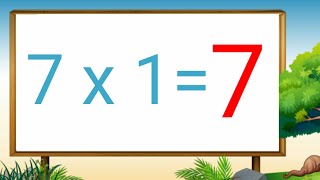 Table of 7 Learn Multiplication Table of seven 7 x 1  7 7 Times Tables 7 ka Table Maths table [upl. by Semele]