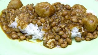 Boricua style Gandules Guisados con Bollitas de Platano [upl. by Stier]