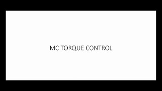 Hareket Kontrol Sistemleri41MC Torque Control [upl. by Lyndell]