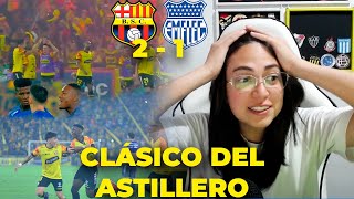 🟡BARCELONA SC 2 1 EMELEC🔵 REACCIÓN de COLOMBIANA [upl. by Gilliette]