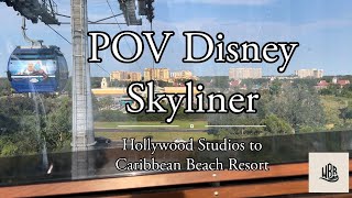 POV Disney Skyliner Ride Hollywood Studios to Caribbean Beach Resort 4K [upl. by Yasnyl]