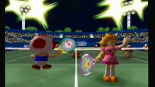 Mario Tennis N64 Mushroom Cup Toad and Peach [upl. by Bunny]