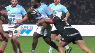 TOP 14  Essai de Cheikh TIBERGHIEN AB  Stade Toulousain  Aviron Bayonnais [upl. by Aitital283]