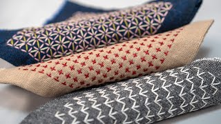 3 Easy Sashiko Stitches for Beginners [upl. by Anilegna]