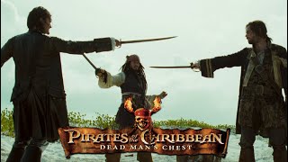 Jack vs Will vs Norrington  Fight Scene  PIRATES OF THE CARIBBEAN  DEAD MANS CHEST [upl. by Irb8]