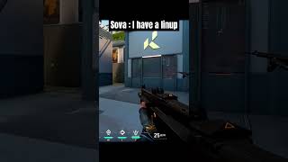 Sova has linup valorantclips valorantfunnyandepicmoments funnyclips [upl. by Ynaffit]