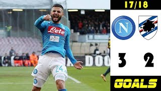 Napoli  Sampdoria 32 1718• Goals amp Highlights [upl. by Modnar]