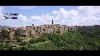 Pitigliano in 4K dal DRONE Cinematic Borgo della Toscana [upl. by Clothilde274]