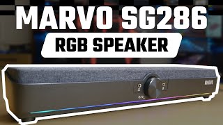 £20 RGB SOUNDBAR MARVO SG286 RGB GAMING BLUETOOTH SPEAKER [upl. by Neelyhtak]