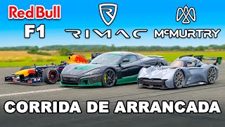 F1 vs Rimac vs McMurtry CORRIDA DE ARRANCADA [upl. by Chace]