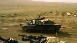 US Army M1 Abrams Firing Main Gun in Iraq 2006 [upl. by Nilrem]