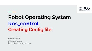 Creating configuration file for roscontrol [upl. by Girovard]