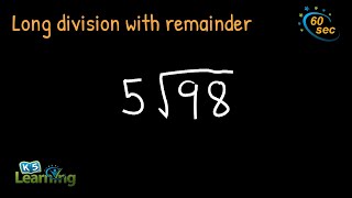 Long Division with Remainder  Easy Example [upl. by Ramey504]