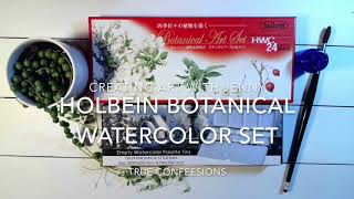 Holbein Botanical watercolors True Confessions [upl. by Body315]