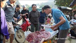 Delicious wild boar meat from my biggest wild boar Robert  Green forest life [upl. by Etnuahc]