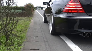 s600l w220 エキマニ マフラー Exhaust Sound Headers amp Muffler） TGSASAKI2 [upl. by Harraf]