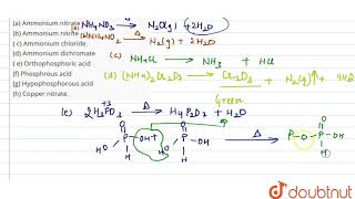 Describe the action of heat on the following compounds  a Ammonium nitrate b Ammonium nitri [upl. by Tri]