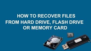 how to recover deleted files and folders from hard drive flash drive or memory card [upl. by Laryssa]