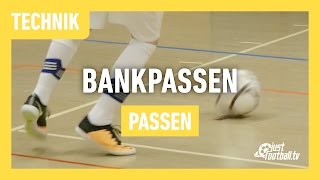 Fussballtraining Bankpassen  Passen  Technik [upl. by Arolf515]