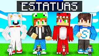 BATALLA de Construcción de ESTATUAS en MINECRAFT 😱🔥 con RAPTORGAMER y ALEXY [upl. by Devan598]