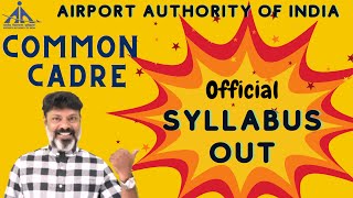 AAI JE  COMMON CADRE  OFFiCIAL SYLLABUS RELEASED  FULL DETAILS  RAJUS CLASSES [upl. by Ja]