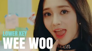 KARAOKE Wee Woo  Pristin Lower Key [upl. by Stich900]