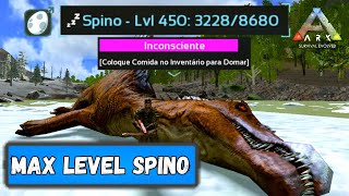 MAX LEVEL SPINO TAMING ARK SURVIVAL EVOLVED MOBILE domando Spino level máximo [upl. by Roxi]