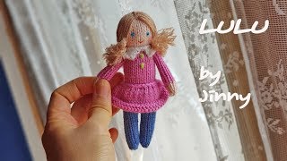 How to knit dolllitte girlLULUbody1 knitting doll tutorial 손뜨개인형 루루 대바늘인형 [upl. by Kcirdehs]