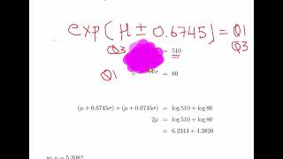 Lognormal Distribution  Method of Moments and Percentiles [upl. by Zoha]