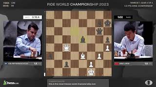 Final 4 minutes of the Chess World Championship Match 2023 [upl. by Gnaw]