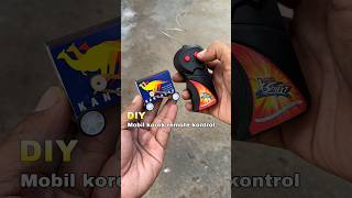 Diy kreatif mobil korek unik remote kontrol  mini car diy mainan toys tutorial amazing motor [upl. by Sirtimed]