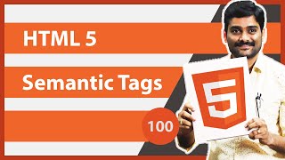 HTML5 New Semantic Elements  New Structural Elements in HTML5  HTML Tutorial 100 [upl. by Adnirod]