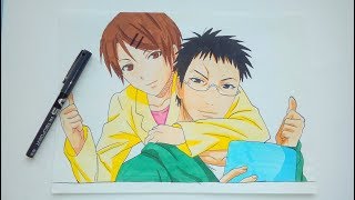 Drawing Hyuuga and Riko 日向 順平 x 相田 リコ [upl. by Akenom]