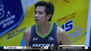 Christian Bernardo Called for Unsportsmanlike Foul against Danny Marilao  Rizal vs Bacolod MPBL [upl. by Christy152]