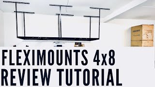 FLEXIMOUNTS Overhead Garage Storage Rack  REVIEW amp HOW To Install [upl. by Koffler657]