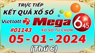 Trực Tiếp Kết Quả Xổ Số Tự Chọn MEGA 645 Ngày 512024 – Vietlott 645  Kỳ vé 01143  VIETLOTT [upl. by Coltun]