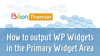 How to output WP Widgets in the Primary Widget Area [upl. by Nwahsek]