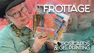 🟢 Experiment amp Tweak Frottage to Gelli Printing Postcards [upl. by Cullie]