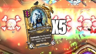 New Broken Beasts But Every Deathrattle Triggers 5 Times  Dogdog Hearthstone Battlegrounds [upl. by Allekim]