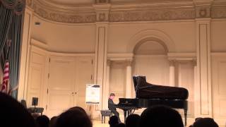 Paul plays Diabellis Sonatina in F Major op 168 no 1 3rd mvt at Carnegie Hall [upl. by Corydon]