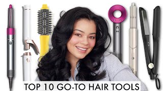 My top 10 GOTO hair tools of ALL TIME [upl. by Akkin203]