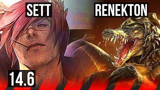 SETT vs RENEKTON TOP  7 solo kills Dominating  KR Master  146 [upl. by Seadon905]