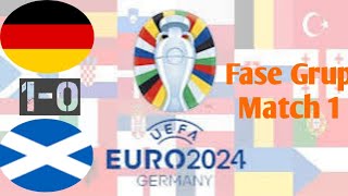 Germany VS Skotland  EURO 2024  FC Mobile 1 [upl. by Aynotahs996]