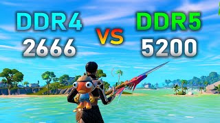 DDR5 5200 vs DDR4 2666  PUBG Valorant Fortnite [upl. by Air347]