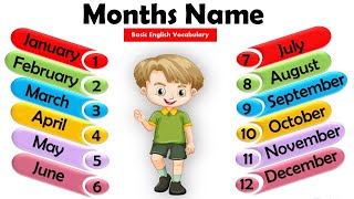 Months Names  Months Name in English  Days of Months  Months in Year Preschool [upl. by Renba]