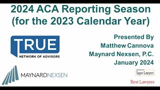 ACA Reporting Roadmap for Employers [upl. by Bluefield]