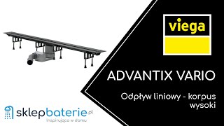 Odpływ liniowy korpus wys 95150 mm Advantix Vario Viega 686277  SklepBateriepl [upl. by Haldeman295]