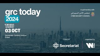 GRC Today Summit  03 October 2024  Kempinski Central Avenue Dubai  Dubai [upl. by Yrtneg729]