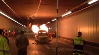 Test der Brandmeldeanlage im Petueltunnel 15072014  FF München Abt Freimann [upl. by Merfe]