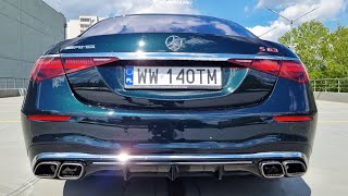 MercedesAMG S63 W223 40 V8 802 hp Sound Exhaust Sound Cold Start Launch Control Acceleration [upl. by Naivatco506]